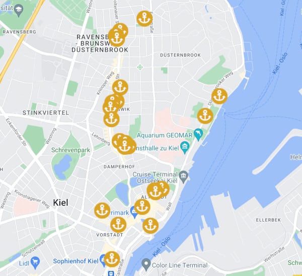 kiel restaurants in deiner naehe karte Restaurants