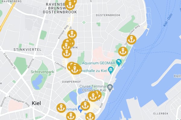 kiel restaurants in der naehe karte Restaurants